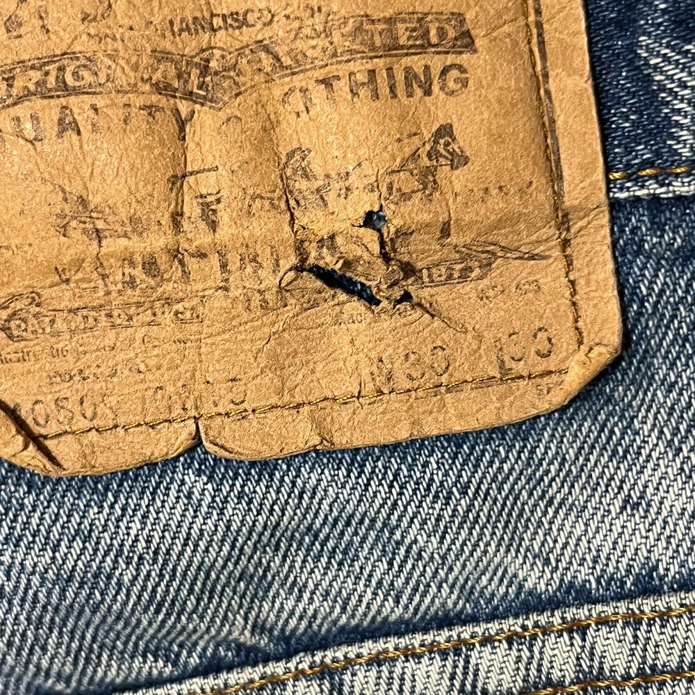 Vintage Levis 1970s Hippie Kurt Cobain Jeans 28x28 USA Woodstock Patchwork Levi - Picture 5 of 16